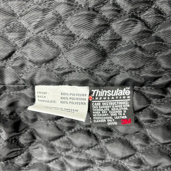 Wilsons Leather Womens Black Jacket With Thinsulate Insulation M Size - Picture 9 of 10
